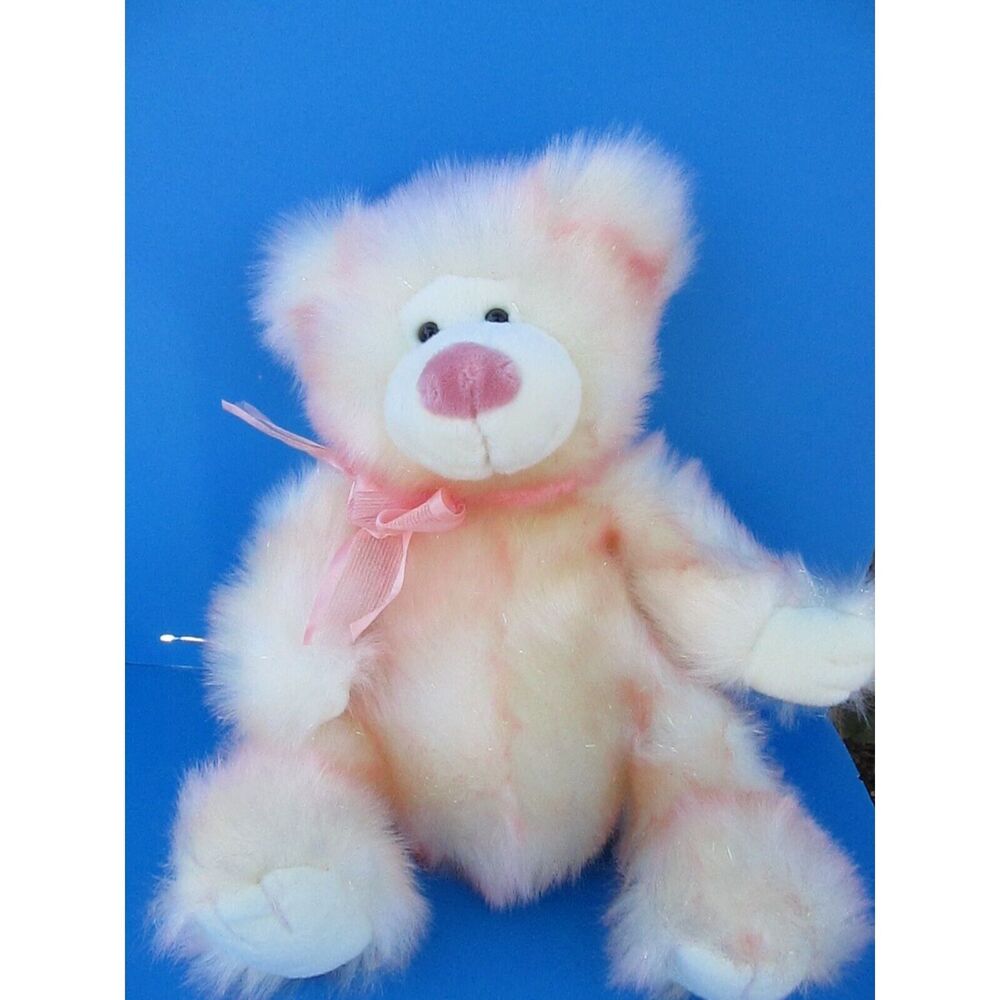 Russ Berrie & Co. "Taffie" Sparkly 14" Teddy Bear Light Pink